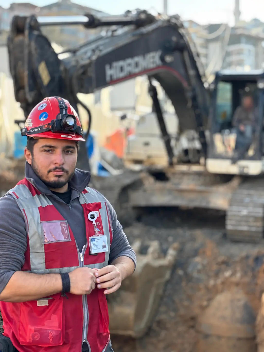 Construction work on a residential development site