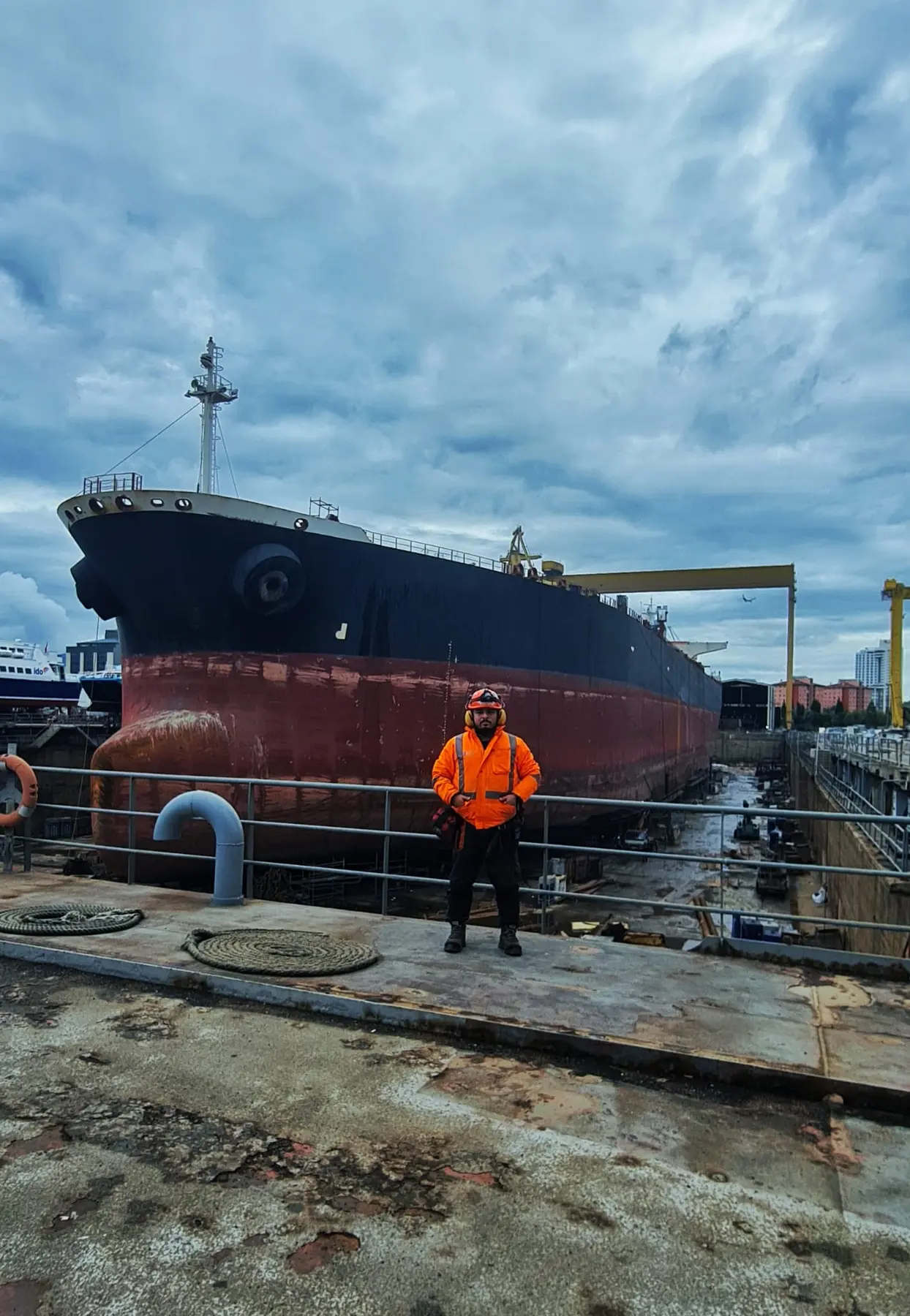 Shipyard area used for vessel and dock operations